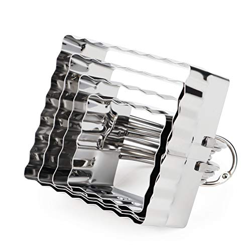 Hulisensquarebiscuitcutterset4piecessetstainlesssteelcookiescutterwithhandleprofessionalbakingdoughtoolsripplesquare Urban Country Home Decor Hulisen square biscuit cutter set 4 piecesset stainless steel cookies cutter with handle professional baking dough tools ripple square urban country home decor