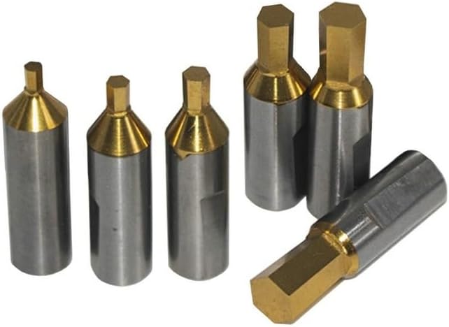 1 Piece CT08 HSS Rotary Broach Hexagonal Punch Lathe Punching Cutter Tool 8MM Shank Inner Hexagon Rotary Broaching Tool (CT08-12MM)
