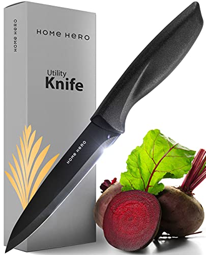 Utility Knife 5 Inches - Kitchen Utility Knife - Utility Kitchen Knife 5 Inches - Sharp Knife and Kitchen Utility Knives by Home Hero