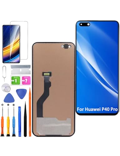 HLYGZX Pantalla de repuesto para pantalla LCD Huawei P40 Pro TFT, ELS-NX9 ELS-N04 ELS-AN00 pantalla táctil digitalizador kit de piezas de reparación (sin huellas dactilares, no pantalla curvada)