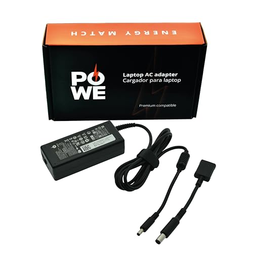 PO WE Cargador de 2 Puntas de 65 W 45 W para Cargador de Laptop DELL, Repuesto para Todos los Cargadores de 65 W 45 W DELL inspiron 13 14 15 17 3000 5000 7000 Series (4.5x3.0mm)