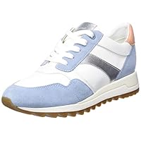 Geox Girls' D Tabelya Trainers, Lt Sky White, 4 Big Kid