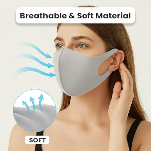 Image of Yugan Anti Pollution Reusable and Washable Face Mask for Adult, Unisex, Soft Breathable Oxford Fabric (Black)