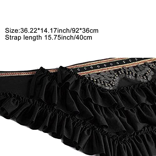 Écharpe de hanche de danse du ventre en satin et pièces de haute qualité