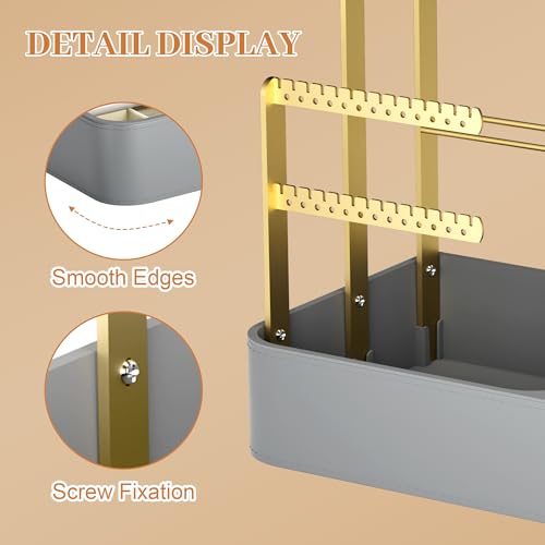 Espejo de tocador con luces y organizador de joyas miniatura 6