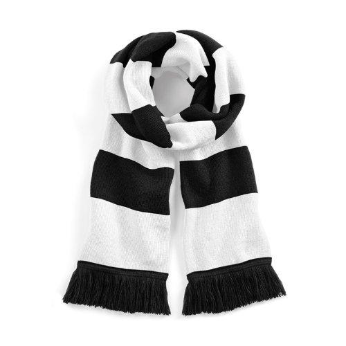 Beechfield Stadium Scarf Unisex Adult, black / white, One size