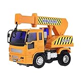 Funktion: Automodell simulieren. Autoschale aus Kunststoff. Robust und widerstandsfähig gegen Beschädigungen. Der Ausleger ist einziehbar. Der Haken ist beweglich. Der Arbeitstisch kann um 360 Grad gedreht werden. Trägheitsvorschub. Die Räder können auch hin und her geschoben werden.