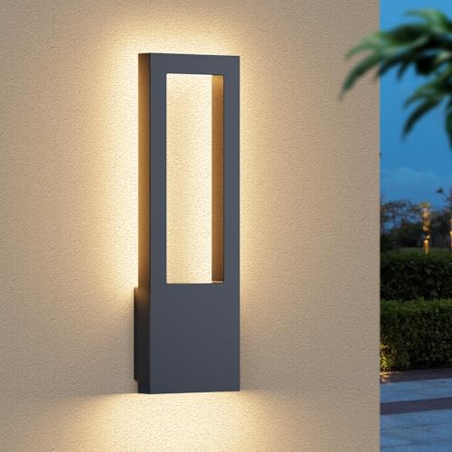Aipsun 30W Applique Murale Exterieur/Intérieur,Lampe Murale Éclairage 3000K Blanc Chaud Ip65 Étanche| Appliques Murales Rectangulaires Pour Terrasse...