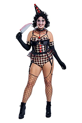 Clown tueur grande taille Starline robe de soirée déguisée terrifiante