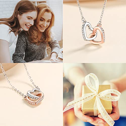 Granddaughter-Necklace-From-Grandmom-Interlocking-Heart-Necklace-Filled-With-My-Love-Gift-for-Granddaughter-On-BirthdayChristmasMothers-dayGraduationWeddingValentines