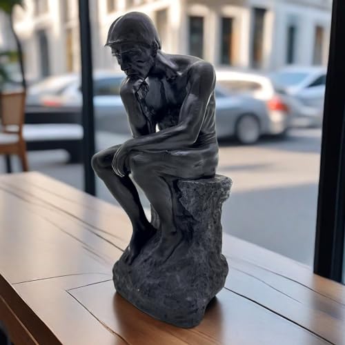 Estatua de Pensador de Resina de 10 pulgadas miniatura 2