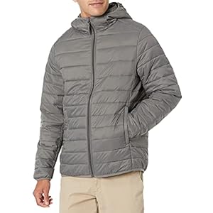 Amazon Essentials Lightweight Water-resistant Packable Hooded Puffer Jacket heren Alternatieve jas omlaag