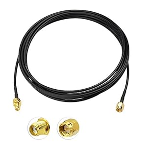 Eightwood SMA Extension SMA Male naar SMA Bulkhead Jack SMA Kabel RG174 11.8ft 300cm voor 4G LTE-antenne Homematic CCU3…