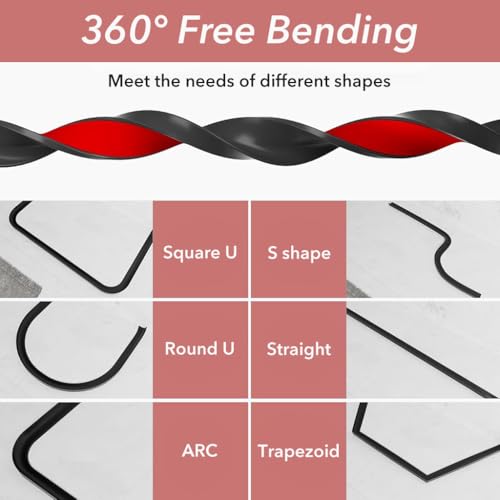 Image of HASTHIP 1M Silicone Water Stopper with Glue Collapsible Threshold Water Dam Barrier Strip for Shower, Self-Adhesive, Bathroom Tub Water Retaining Stopper Bendable, Dry and Wet Separation Strip