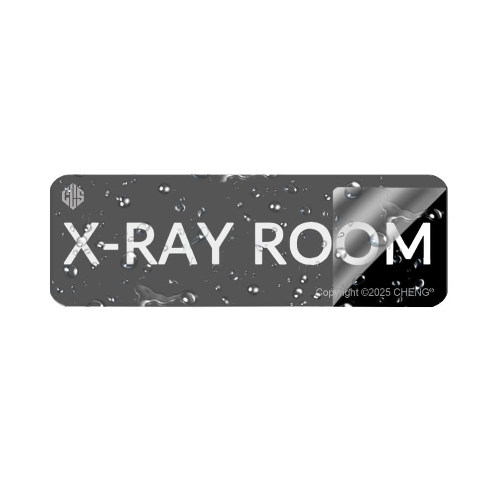Acrylic Sign for X-Ray Room 9x3 Inch Adhesive Wall Door Plaque with Strong Tape for Medical Office Hospital Clinic Radiology Department Warning Safety Signage