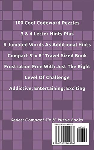 100 Cool Codewords: A Compact Puzzle Book: Volume 1 (Compact 5"x 8" Puzzle Books) image 4