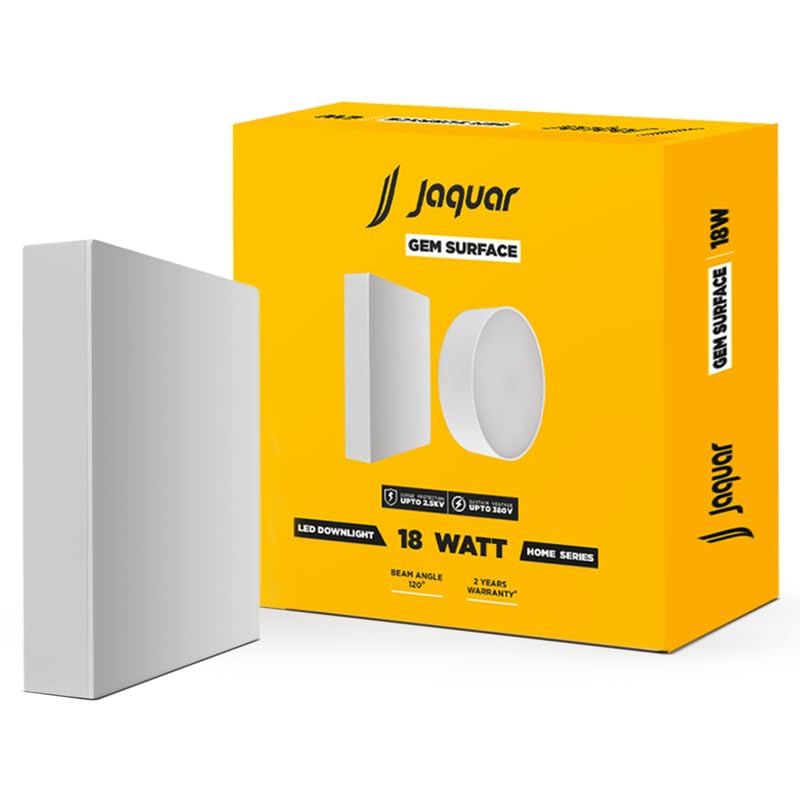 Image of Jaquar 18W Gem Trimless Square Surface Downlight Warm White Pack 1