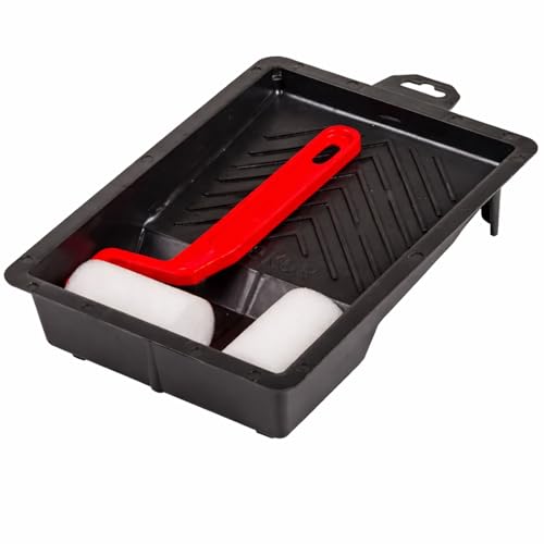 Premium Hobi Seti Mini Rulo Boyama Kabı 14x21,5 cm Pratik Kullanım Dayanıklı Boya Tepsisi Seti