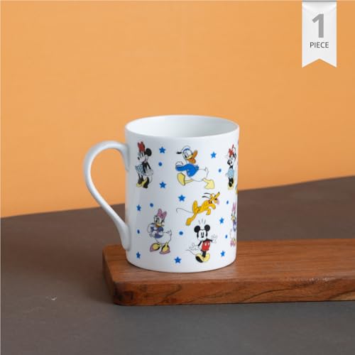 Image of Clay Craft - Official Disney Mugs : Mickey & Friends Print, Fine Ceramic Coffee Mug, 360 Ml |Cartoon Character Gift Mug for Kids & Adults | Microwave & Dishwasher Safe