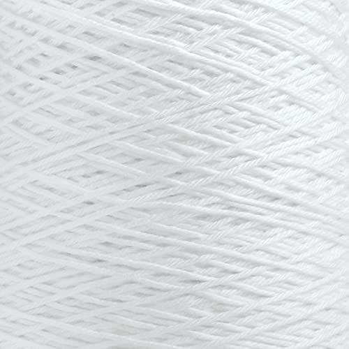 Image of Knit Picks Dishie White Worsted Weight 100% Cotton Yarn for Dishcloths | 400g cone of soft solid colored knitting yarn in White color for crocheting, machine washable.