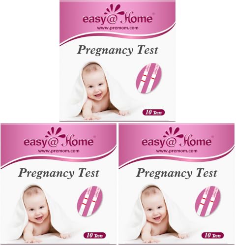 Image of Easy@Home Pregnancy Test Strips Kit: 30 Pack hCG Test Strips - Early Detection Home Pregnancy Strips Bulk