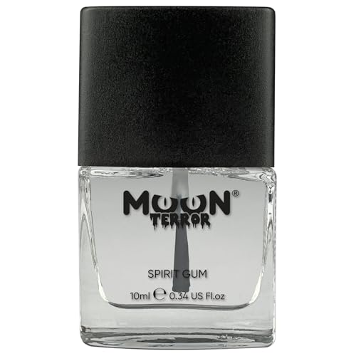 Moon Terror Goma espiritual Pro FX | SFX Maquillaje para Halloween, Pegamento Adhesivo, Pegamento Corporal para Prótesis, Joyas con Purpurina, Pelucas para el Cabello Claro 10 ml (Paquete de 1)