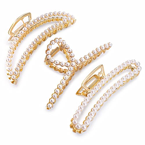 Large Pearl Hair Clips
