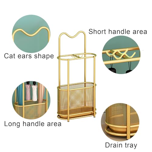 Porte-parapluie ovale en métal de qualité supérieure avec socle stable