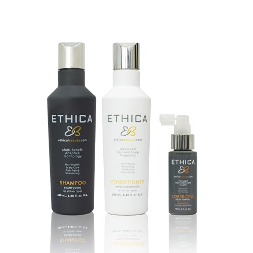 Mens Hair Growth. Professional Shampoo Conditioner & Daily Corrective Topical Treatment. Healthy Hair Scalp Health & Hair Regrowth. 1 Month Supply.