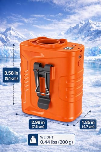Image of Waist Clip Fan - 5000mAh Rechargeable Portable Personal Fan, 39ft /s Ultra-Strong Wind, 29H Runtime, 5 Speeds, LED & SOS Light, for Outdoor, Camping, Hiking, Construction