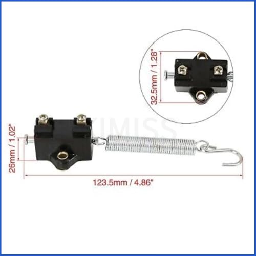 Image of KIMISS Brake Stop Light Switch Stopper - 12V Normally Open Pull to Make for Most Classic 180008, 0-579-51