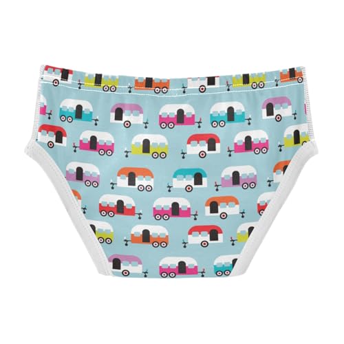 Boys' Exclusive Briefs Toddler Underwear 95% Combed Cotton Boxerbriefs 2T Camper Van Bus Pattern Cars 492