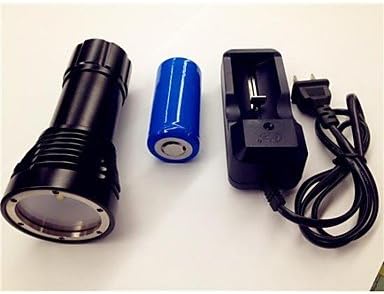 ZHYU D32R 3-Mode 2xCree XML T6 2xCree XPE-N3 Diving Torch Professional Diving Camera Light (1600lm 32650x1 Black)