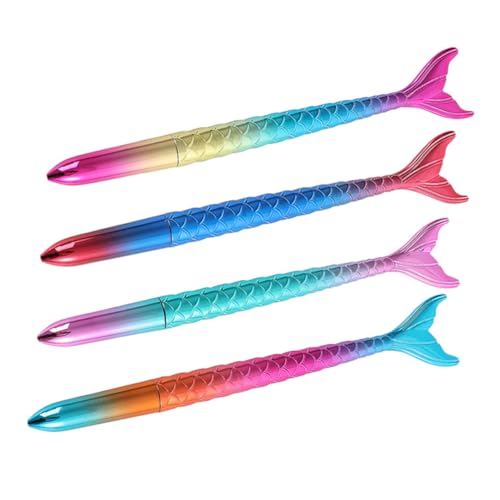 VICASKY 4 Piezas Bolígrafo De Gel De Colores Bolígrafos Multifunción De De Sirena Escuela Sencillo Decorativo Útiles De Escritura