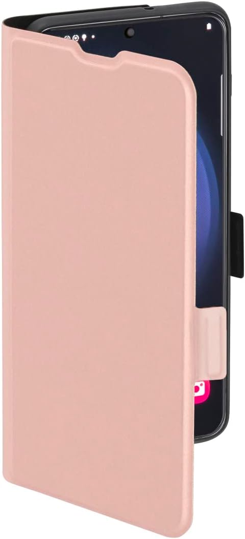 Hama Phone Case for Samsung Galaxy S23 (Protective Case with Card Slot, Flip Samsung S23 Case with Magnetic Closure and Stand Function) Pink