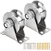 Groove Pulley Wheel for Rope Wall Mounted 2 Pack Stainless Steel Super Silent Cable Pullys Wheels System U Type Blocks Rollers Detachable Duplex Bearing for Gym Equipment Sliding Gate (with Screws)