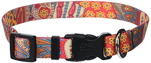 Image of Yellow Dog Design Bohemian Patchwork Dog Collar Fits Neck 14 to 20 inch /4 inch Wide, Medium 3 /4 inch Wide