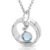  Taufring Gravur Silber Geburtsstein Taufkette Taufspruch Kommunion Silberkette Name Taufschmuck Mädchen Junge Kette zur Taufe Geschenk Ring Text  HANDMADE IN GERMANY