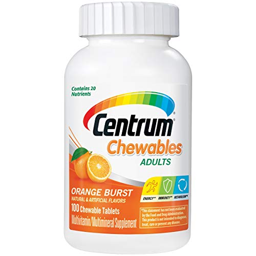 Centrum Multivitamin/Multimineral Supplement (Orange Burst Flavor, 100-Count Chewables)