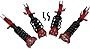 ANGLEWIDE Adjustable Height Coilovers Struts Front And Rear Fit for 1992-2001 for Lexus ES300 /1995-2003 for Toyota Avalon /1992-2001 for Toyota Camry Coil Spring Over Shock (Set of 4) - Red