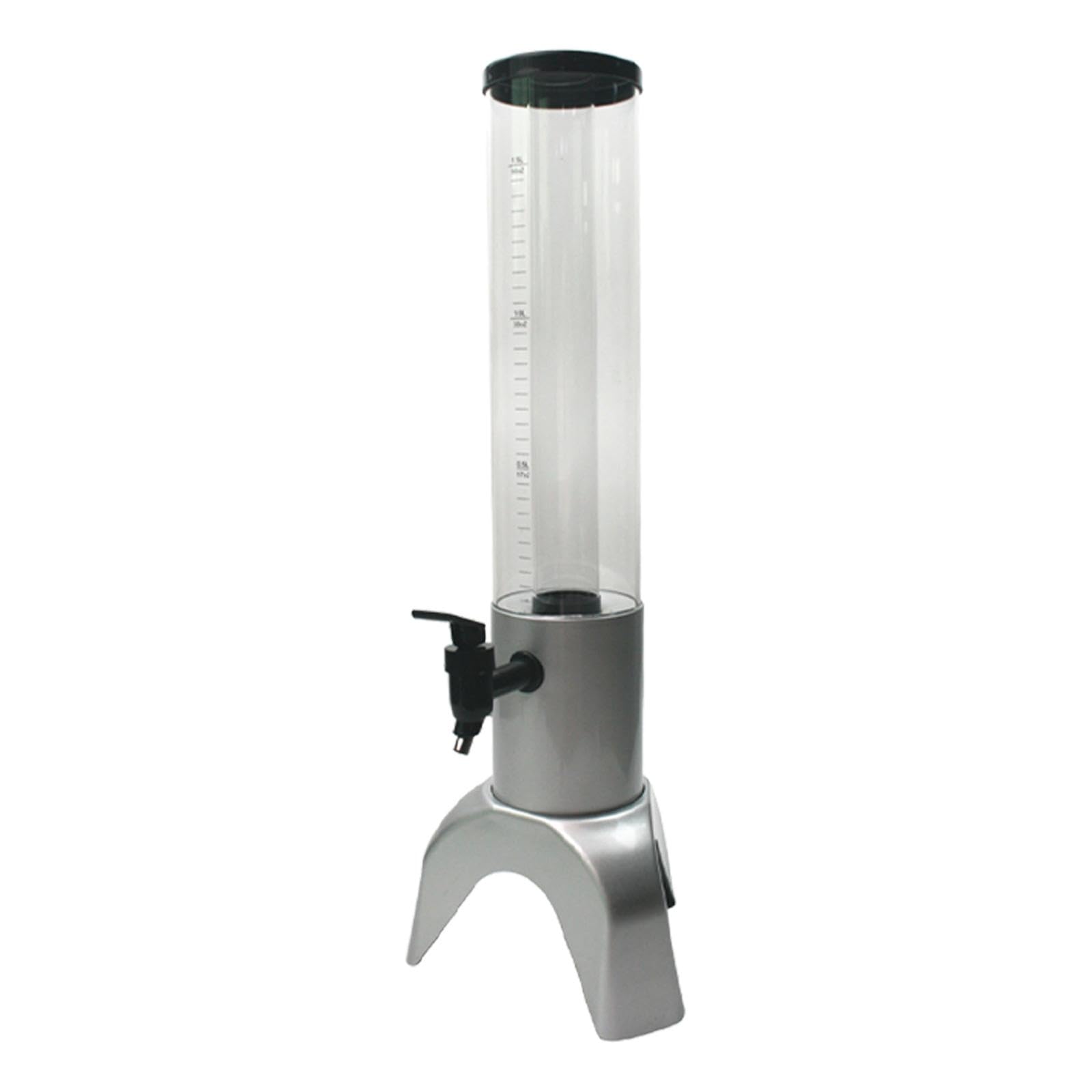 Colcolo Dispensador de Cerveza, Torre con Tubo Frío, Dispensador de Bebidas de Mesa con Soporte para Restaurantes de Cocinas al Aire libre, Plata, 1.5L