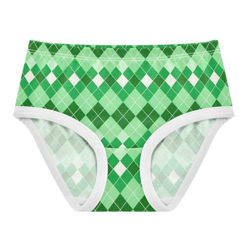 Joisal Artistic Toddlers Underwear Floral 2t Cotton Cute Panties Girl Aesthetic Plaid Green Briefs Girls Undies