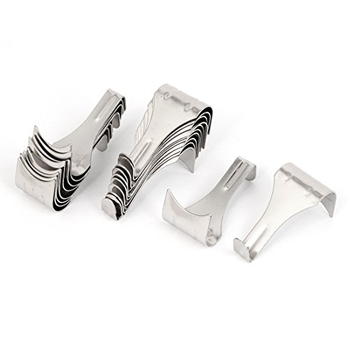 Uxcell a16062900ux0498 White Zinc Plated Picture Photo Frame Rail Moulding Hanging Hooks Metal (Pack of 20)