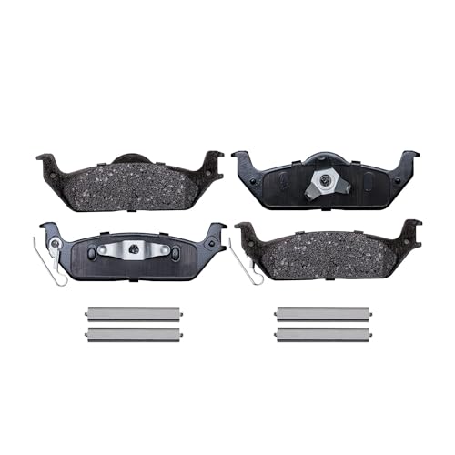 Image of Detroit Axle - Brake Kit for 4WD 2004 2005 2006 2007 2008 Ford F-150 Lincoln Mark LT Drilled & Slotted Brake Rotors Ceramic Brakes Pads 6 Lugs Replacement : 12.99 inch Front & 13.69 inch Rear Rotor