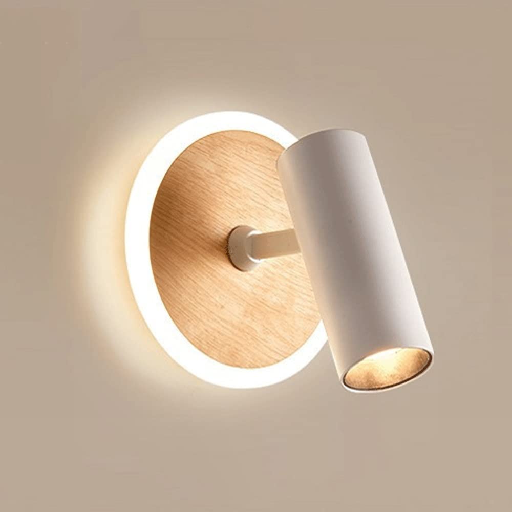 Applique murale ronde en bois LED GYORI luminaire moderne