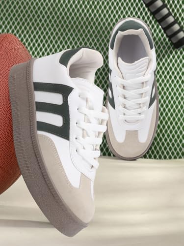 Image of Vendoz Women Sneaker | Cushioned Insole for Comfort | Stylish Lace-Up Design | Lightweigh & Perfect for Casual Outfit for Girls CNV7030