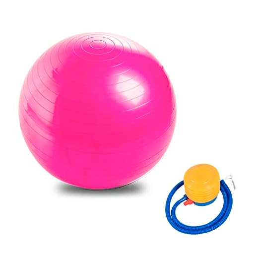 Bola Pilates Yoga Fitness 75 cm C/Bomba Abdominal Ginastica rosa