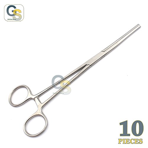 G.S 10 PCS HEMOSTAT Rochester Straight KOCHER 1×2 Teeth FORCEP 8