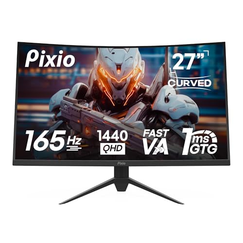 ディスプレイ・モニター本体 pixio PXC277 Advanced Pixio PXC277 Advanced 27 inch 165Hz Refresh Rate WQHD 1440p