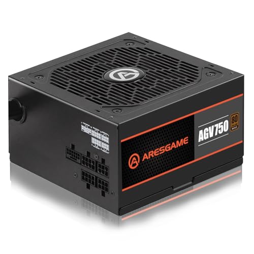 ARESGAME 750W Power Supply, 80 Plus Bronze Certified, Semi Modular ATX PSU